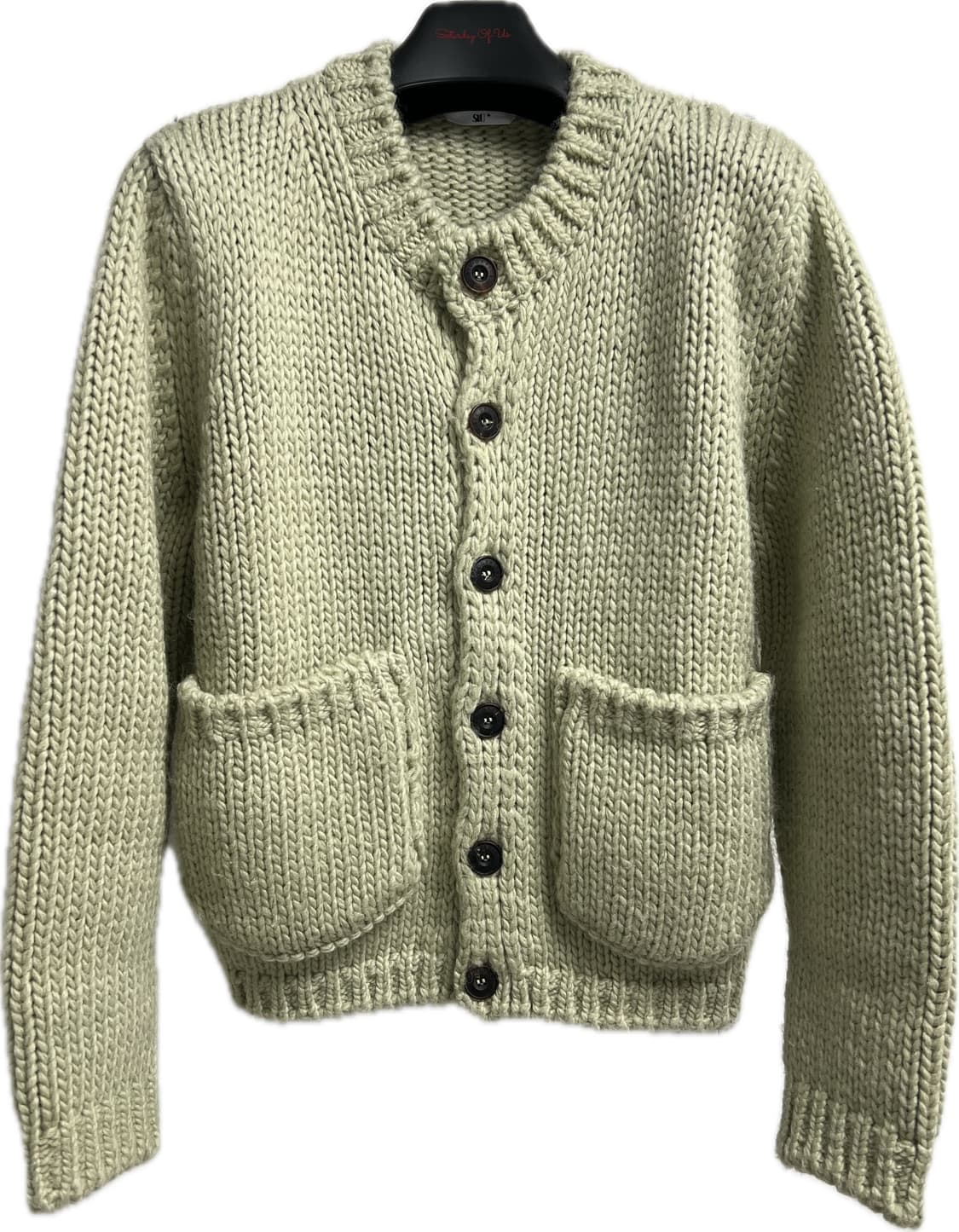 [M, 머플러 세트] STU 디멘션 포켓 가디건 세이지 그린 상품이미지3