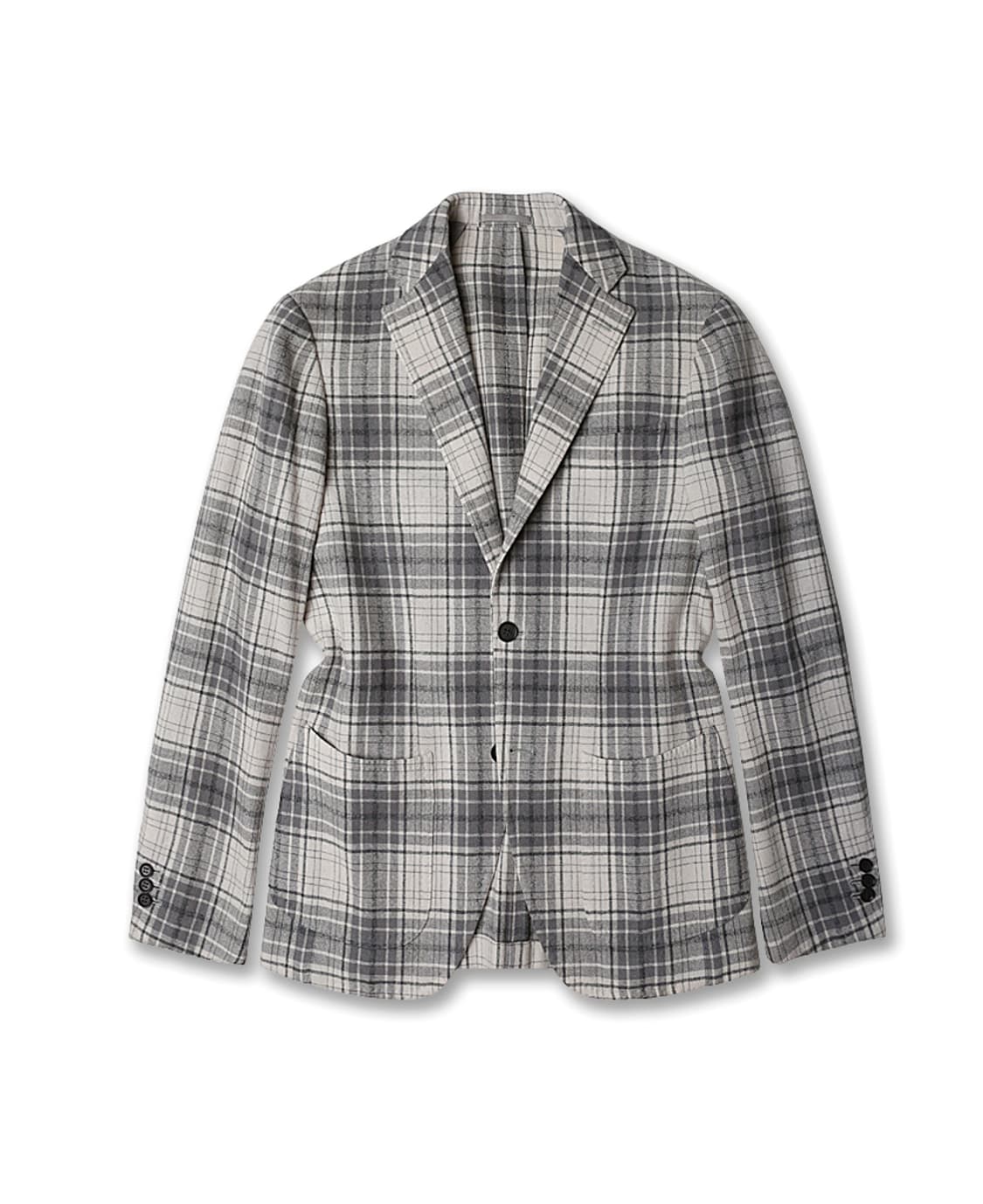 링자켓 [Ring Jacket] 아이보리 그레이 체크 자켓 상품이미지1