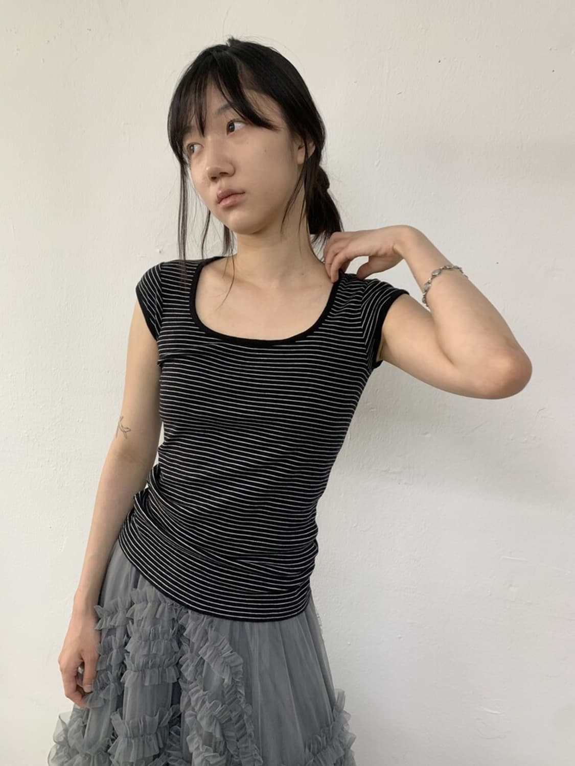 Ralph Lauren stripe sleeve top 상품이미지1