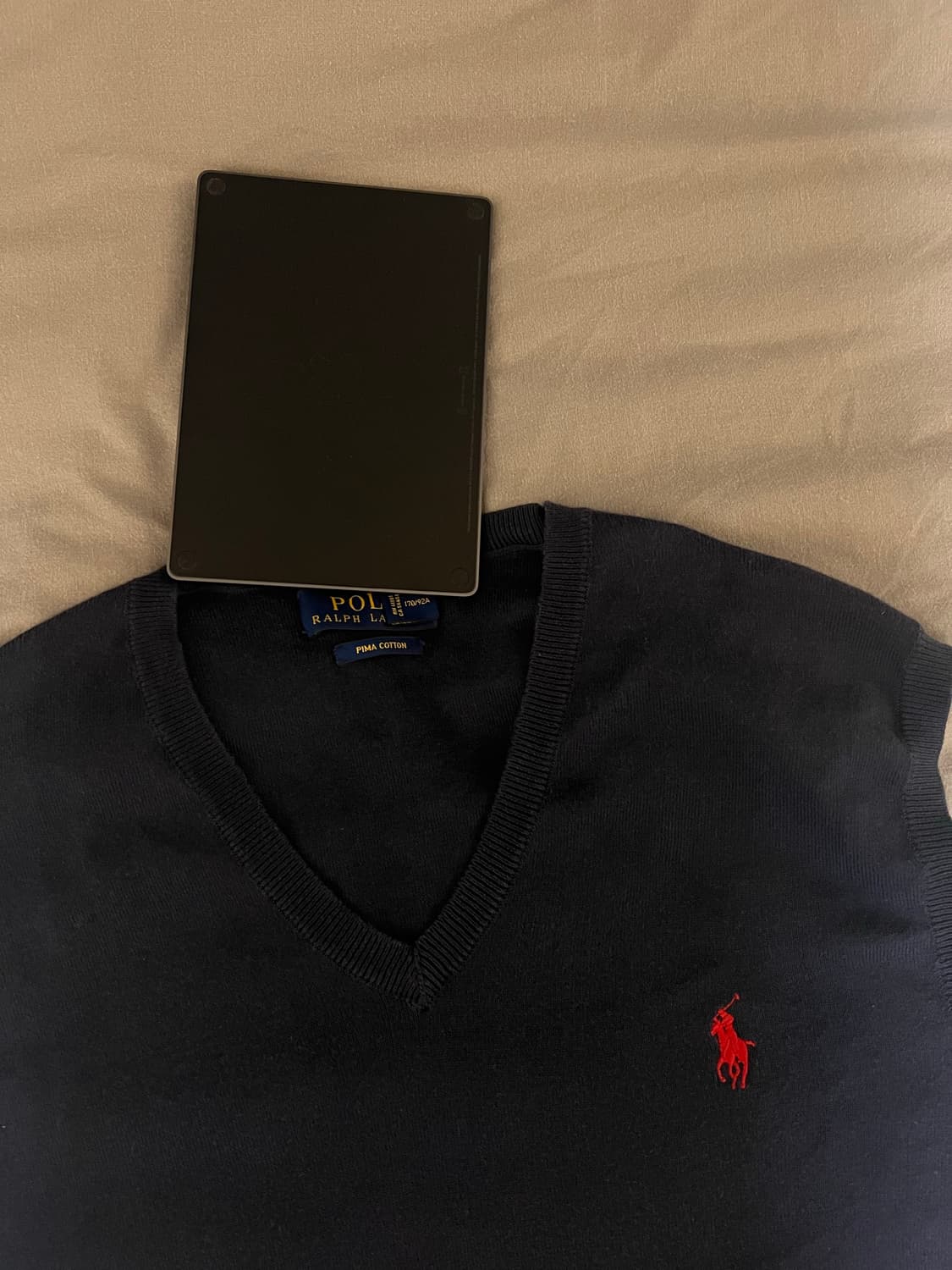 폴로 랄프로렌 니트 베스트 피마코튼 네이비 S 상품이미지3