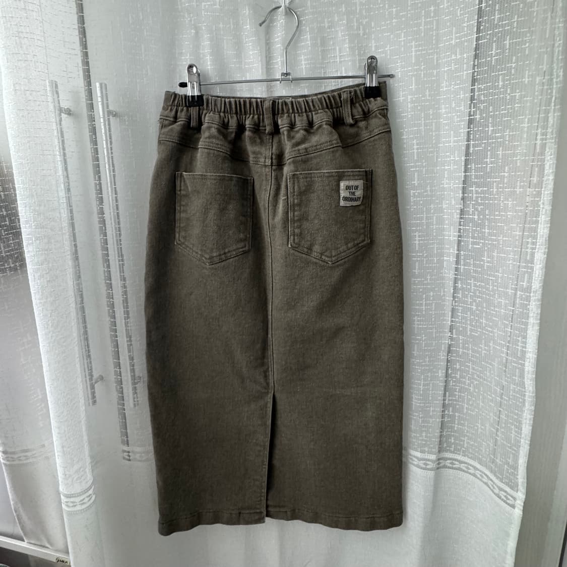 브라운카키 일자 스커트 예뻐요 상품이미지2