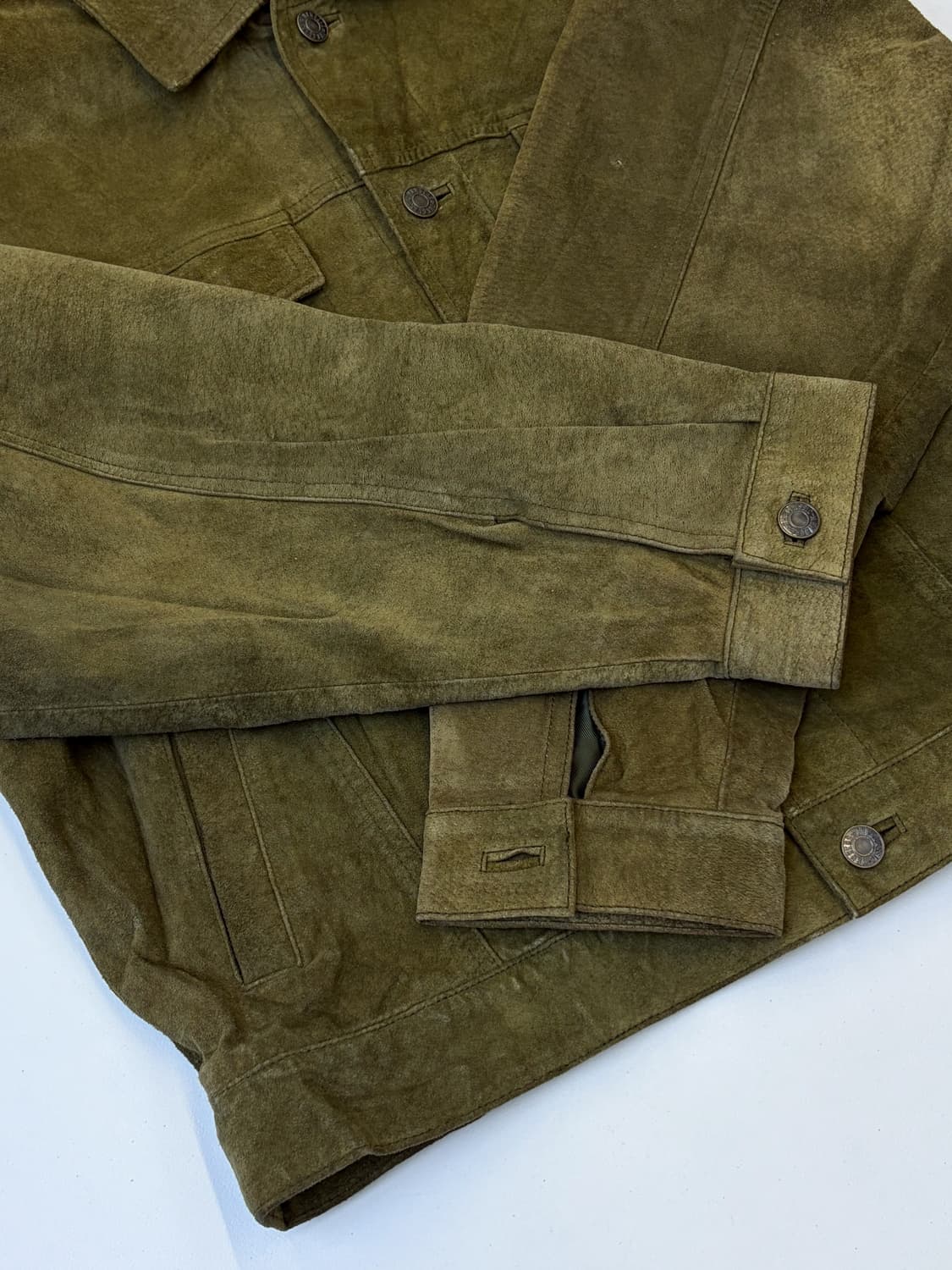 Gembony 90s 스웨이드 레더 트러커 자켓 상품이미지8