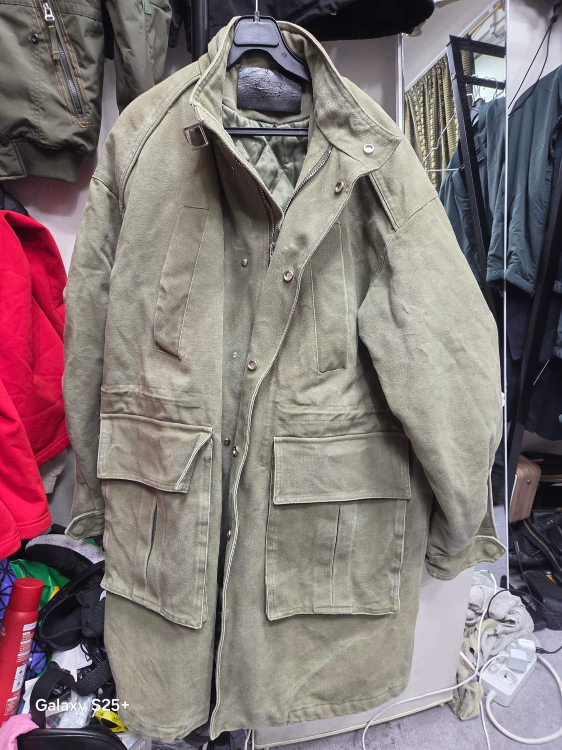 카키색   야상   코트 상품이미지1