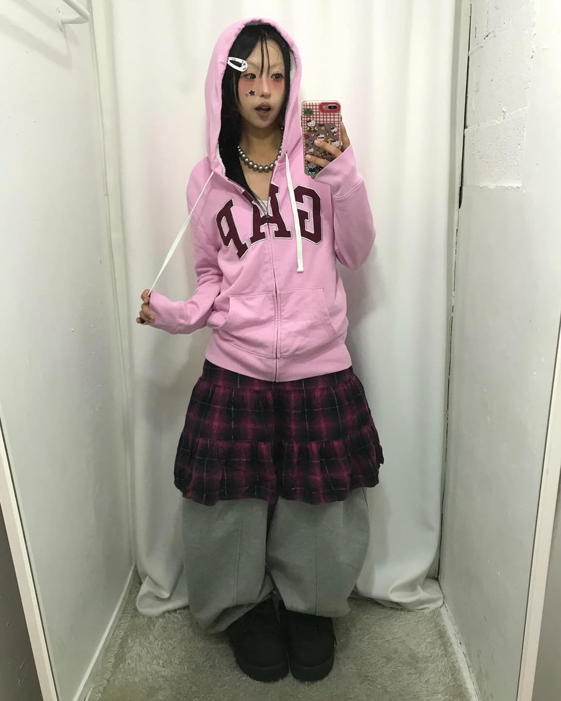 GAP Baby Pink Fleece Hood Zip-Up 상품이미지2