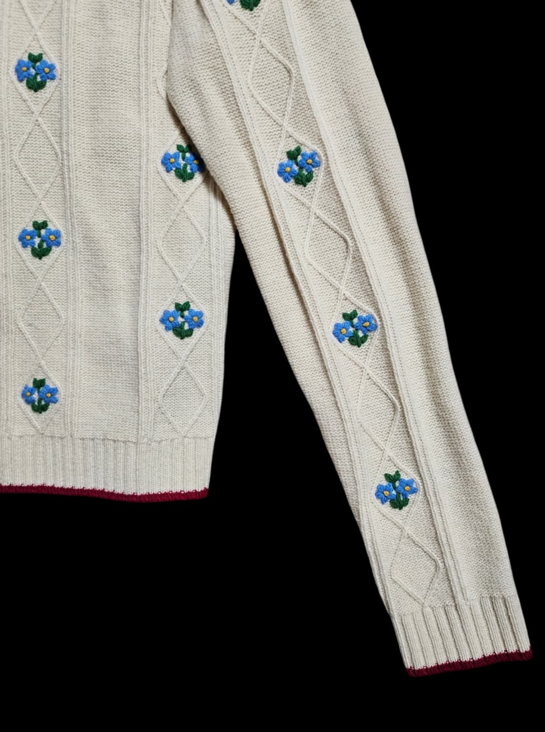 앤유 AND YOU 라일락 플로럴 아이보리 여성가디건 F/27만 상품이미지7