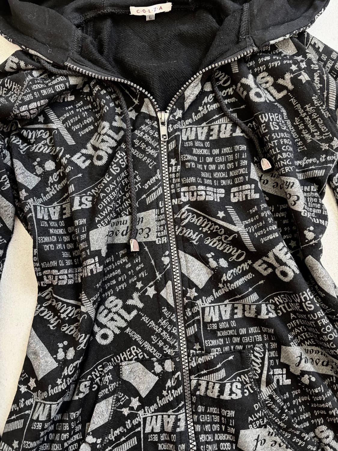 레터링 프린팅 후드집업 상품이미지3