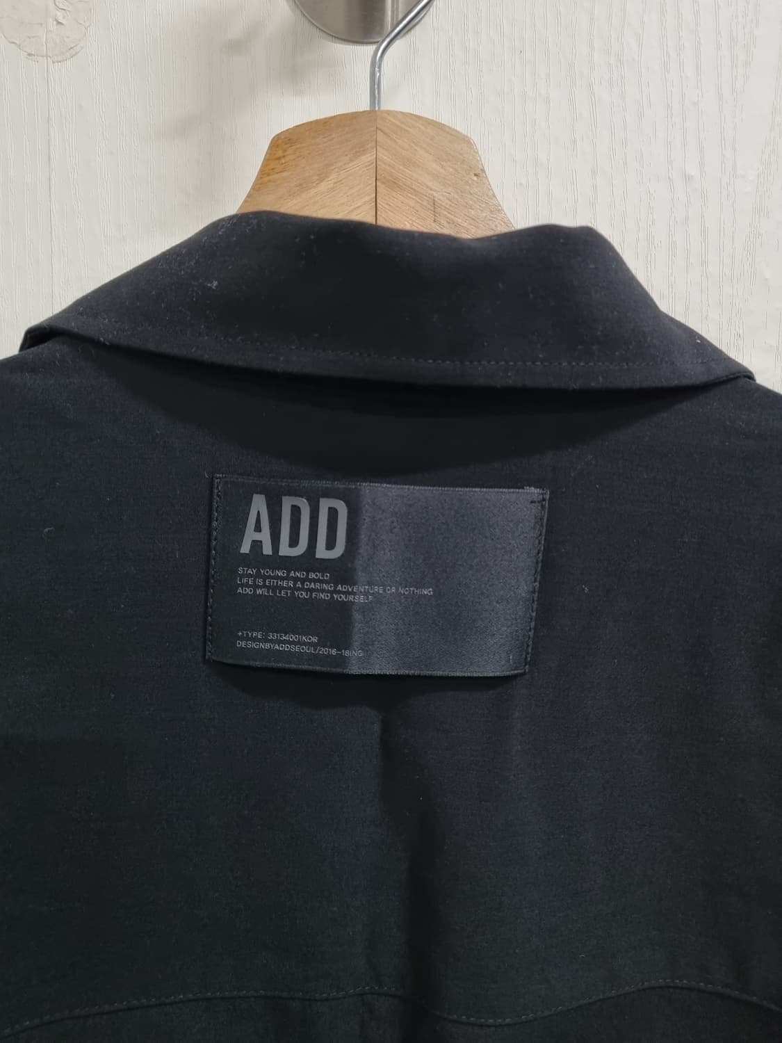 ADD 블랙 남성 오버 셔츠 2사이즈 (110급) 상품이미지7