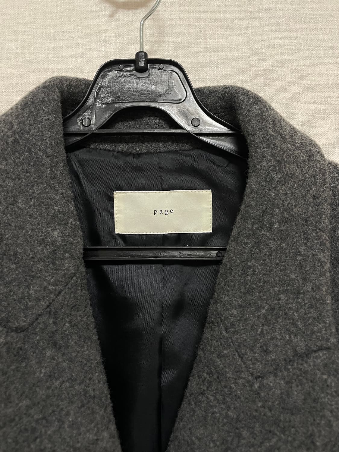 [킨다베이지]브롱스 테일러드 더블 울 코트 (차콜그레이) 상품이미지4