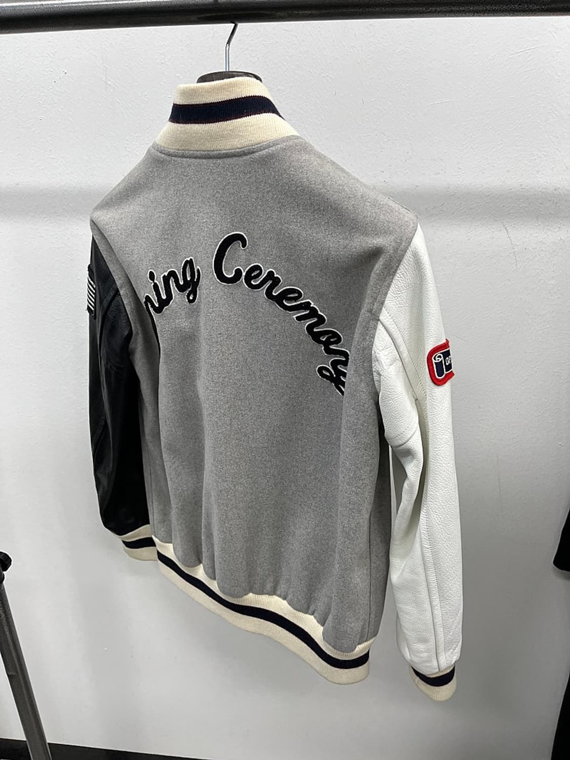 여) 오프닝세레모니 레더 바시티 자켓  상품이미지6