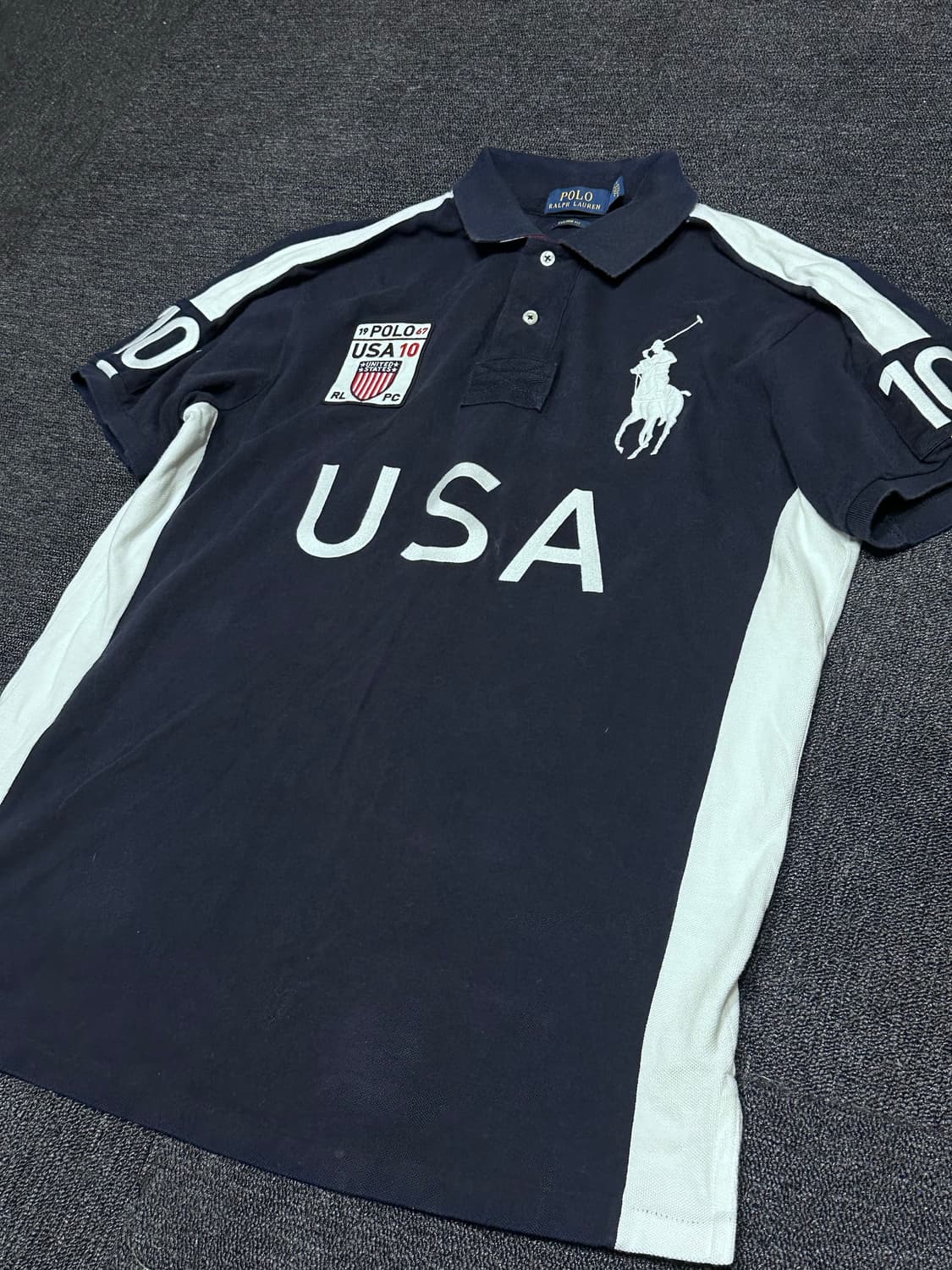폴로 랄프로렌  USA  Rugby 빅로고  카라티 상품이미지7
