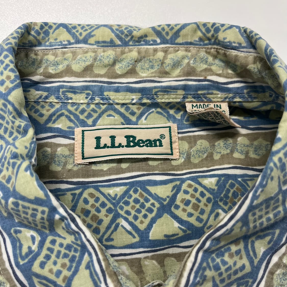 [XL] LLBean 엘엘빈 에스닉 패턴 빈티지 반팔 셔츠 상품이미지4