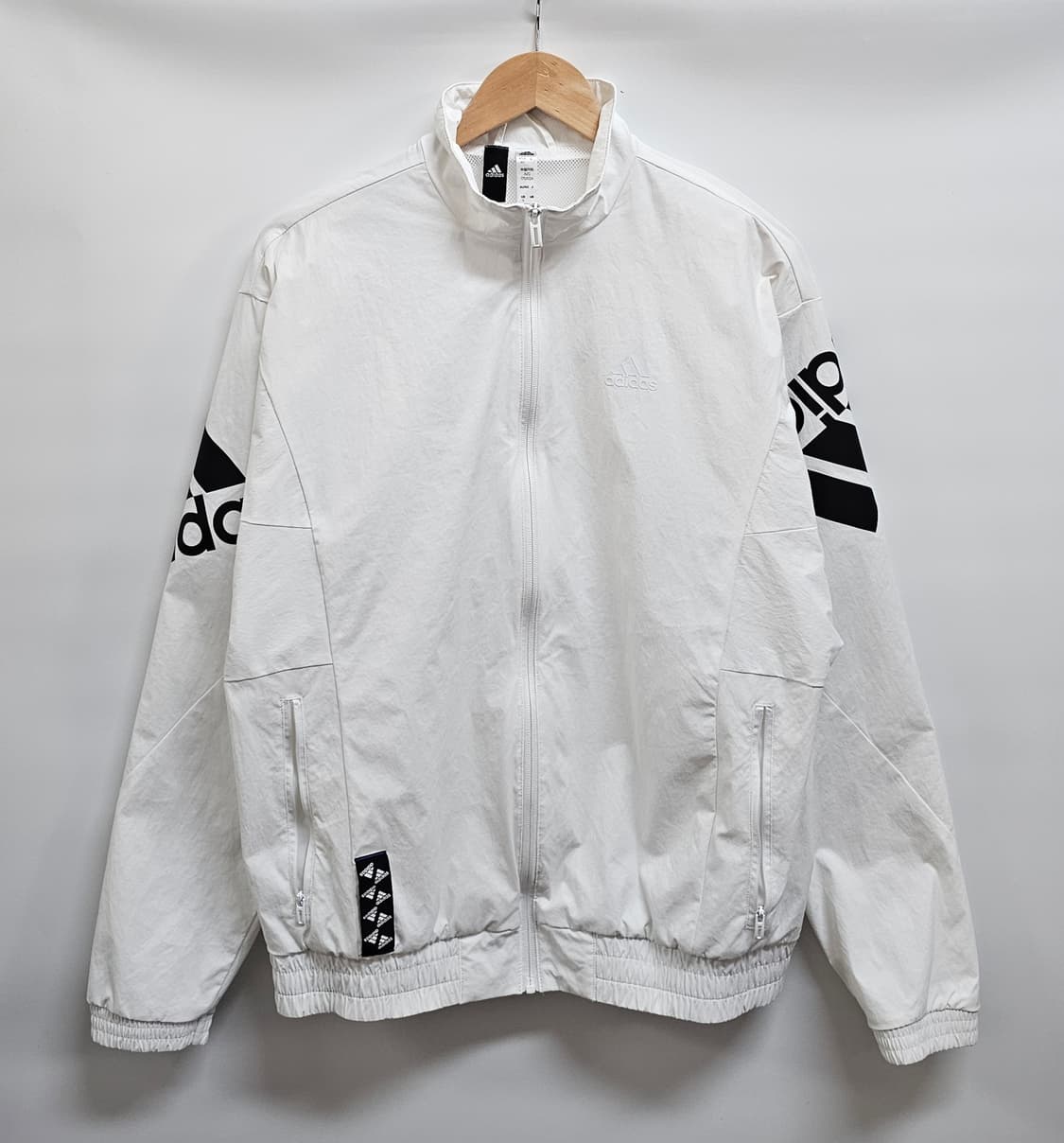 아디다스 화이트 바람막이 자켓 S 오버핏 상품이미지1