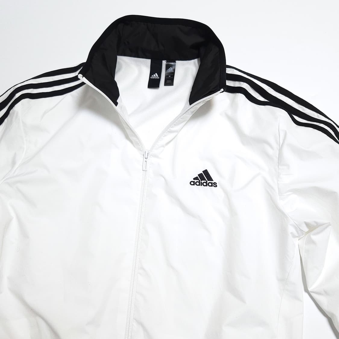 아디다스 3S 우븐 바람막이 자켓 화이트 상품이미지4