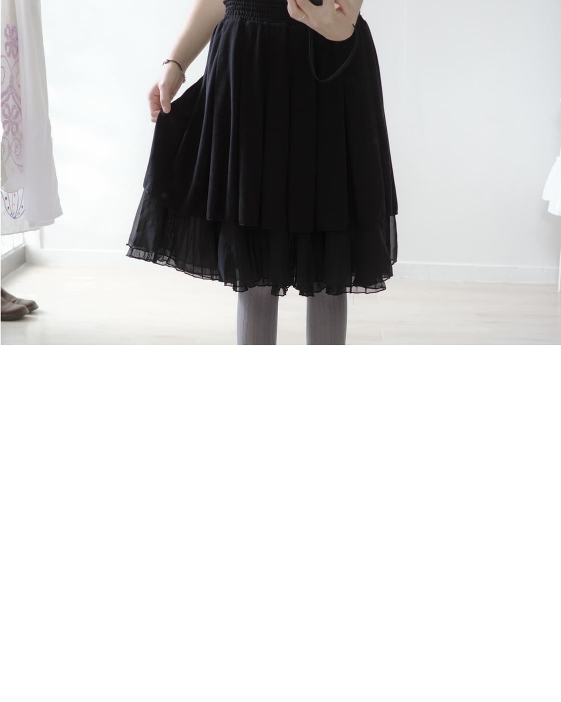 Cutie Blonde black layered skirt 상품이미지6