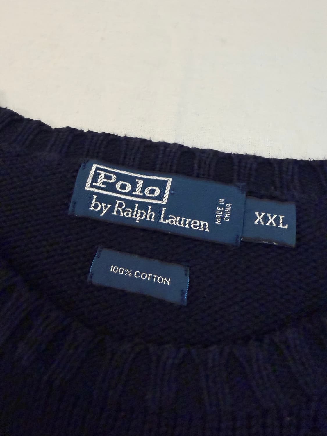 폴로 랄프로렌 코튼 니트 네이비 상품이미지3