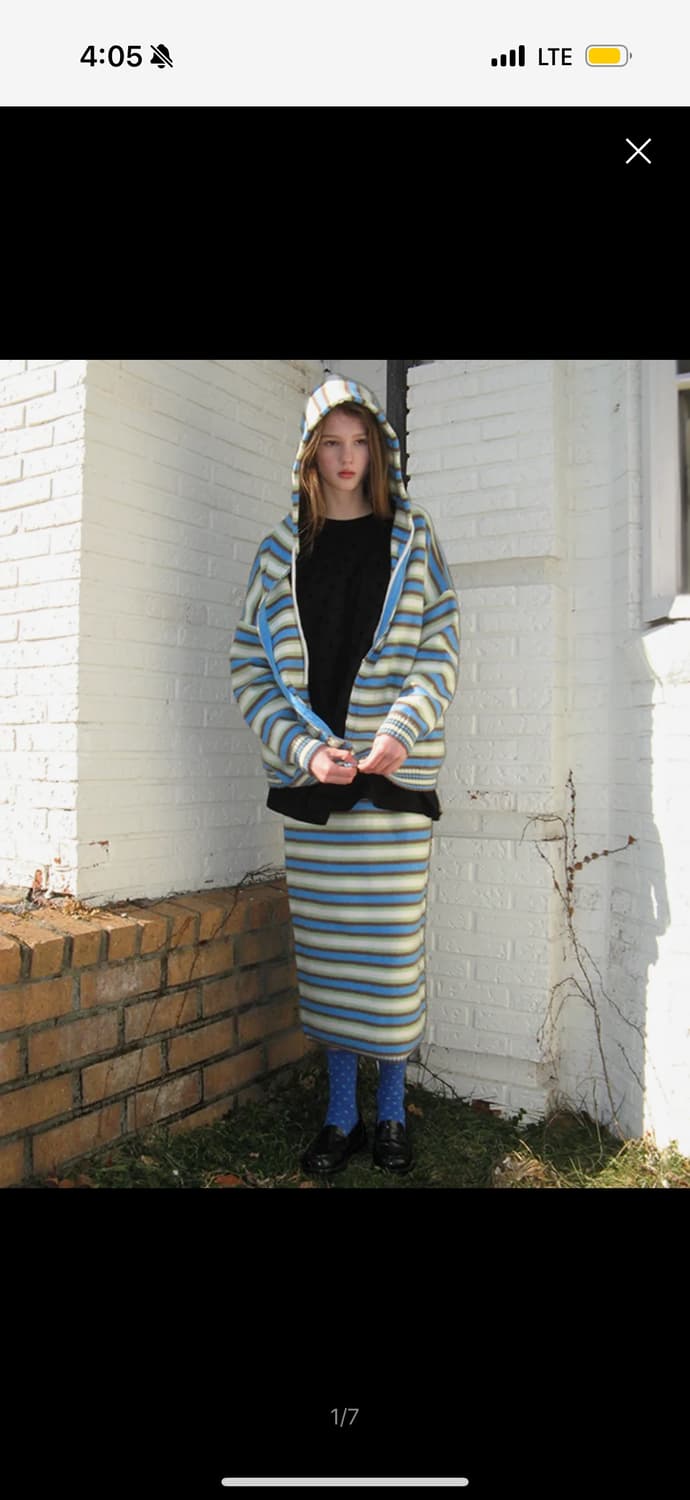 RONRON 론론 멀티 캔디 니트 후드집업 상품이미지2