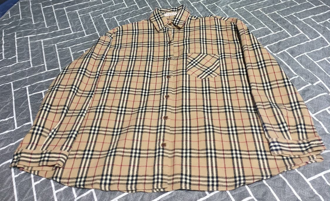 PARTY 혜비 울 체크셔츠 브라운 (F) 상품이미지1