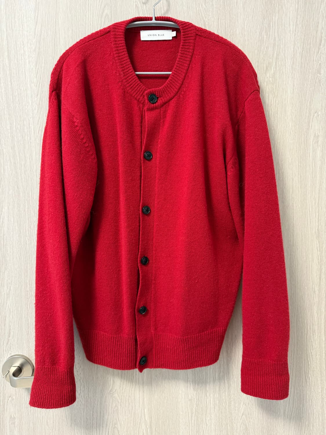 유니온블루 크롭 가디건 레드 L 상품이미지2