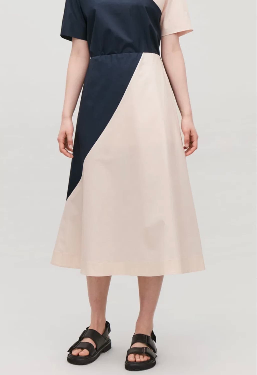 COS 컬러 블록 롱 스커트 EUR 34 상품이미지4
