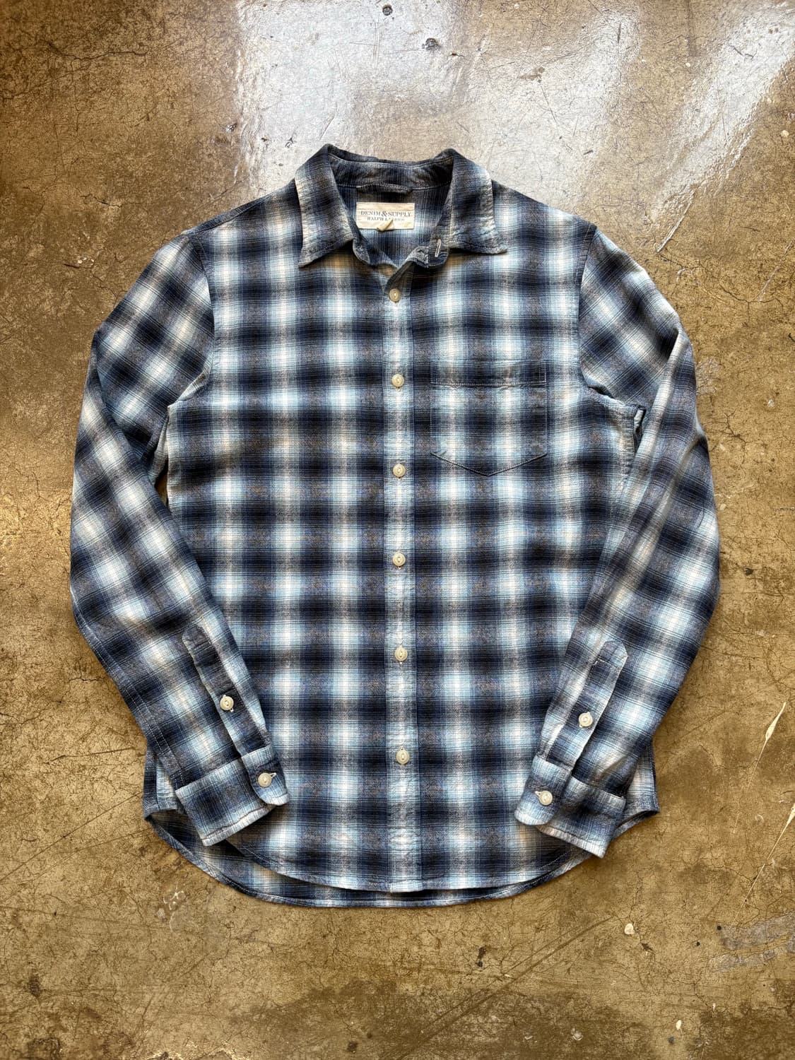 폴로 데님앤서플라이 옴브레 체크 셔츠 상품이미지1