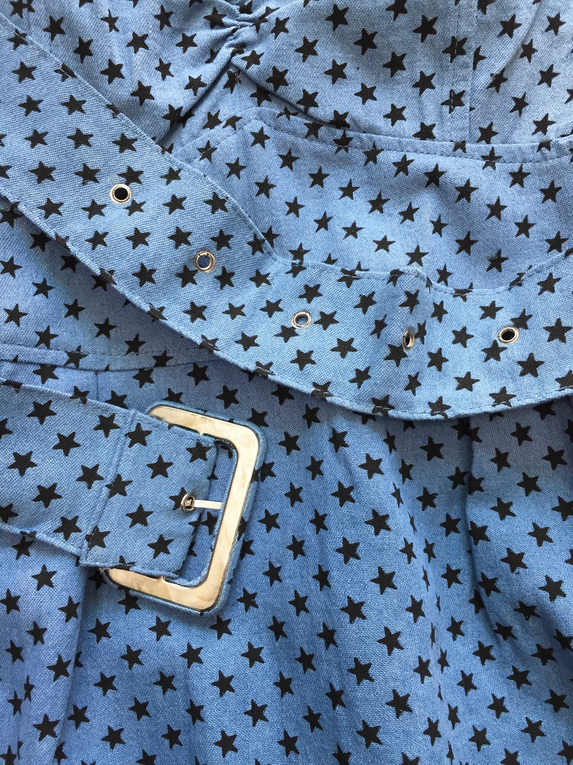 Light Denim Star Print Ruched Tube Dress 상품이미지6