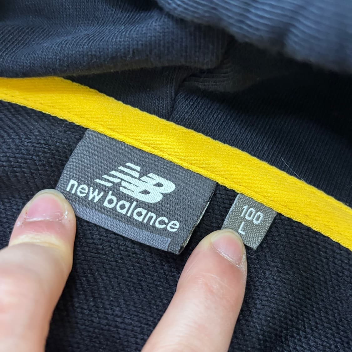 L 뉴발란스 스몰로고 후드 티셔츠 0312E 상품이미지3