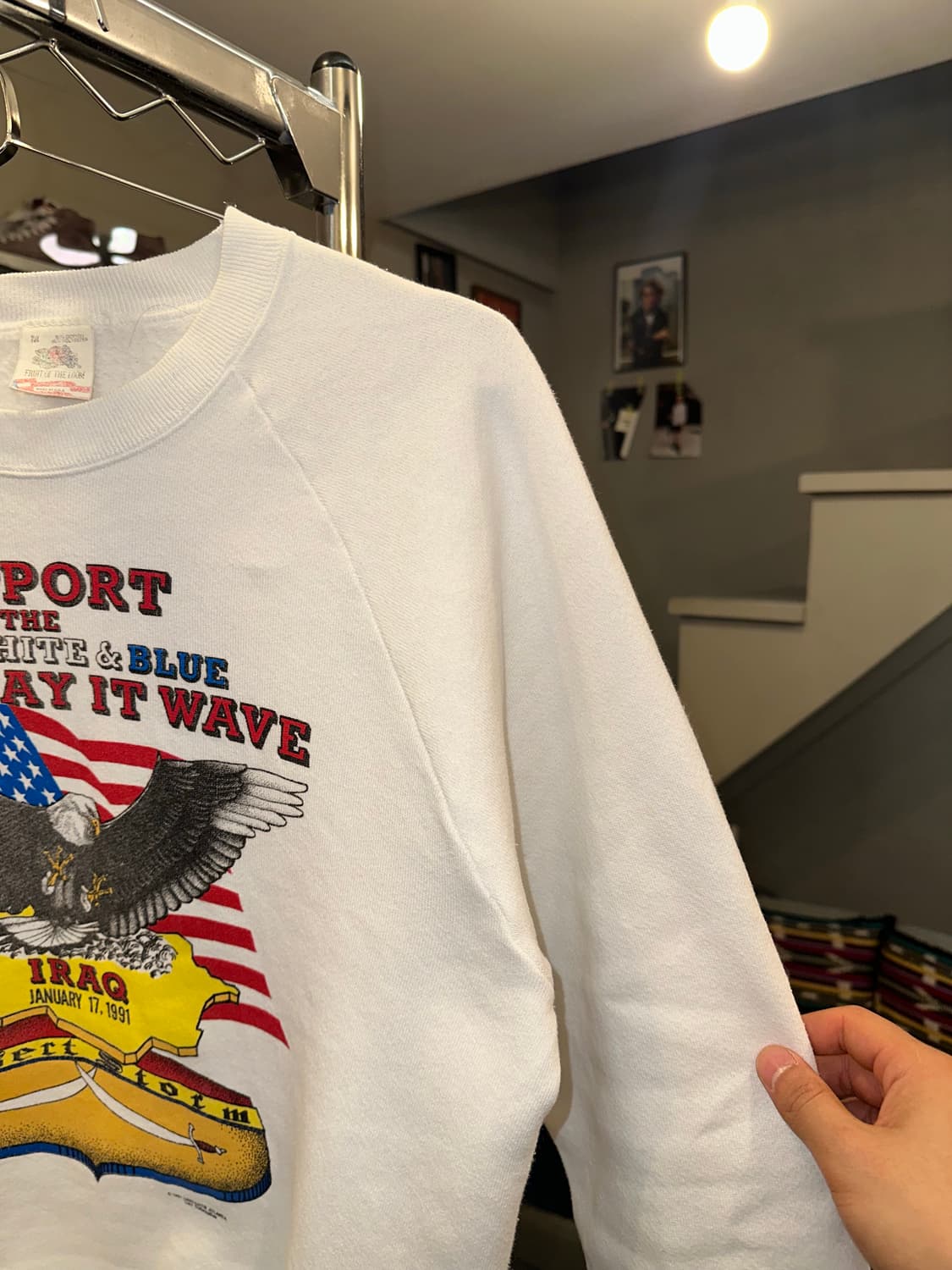 90’s USA, IRAQ The Gulf war print sweats 상품이미지6