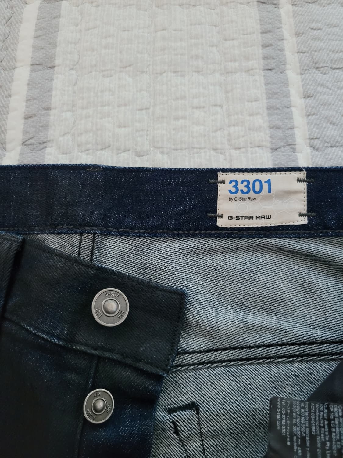 지스타로우 Gstarraw. 3301 슬림 왁스블랙코팅진. 32사이즈 상품이미지4