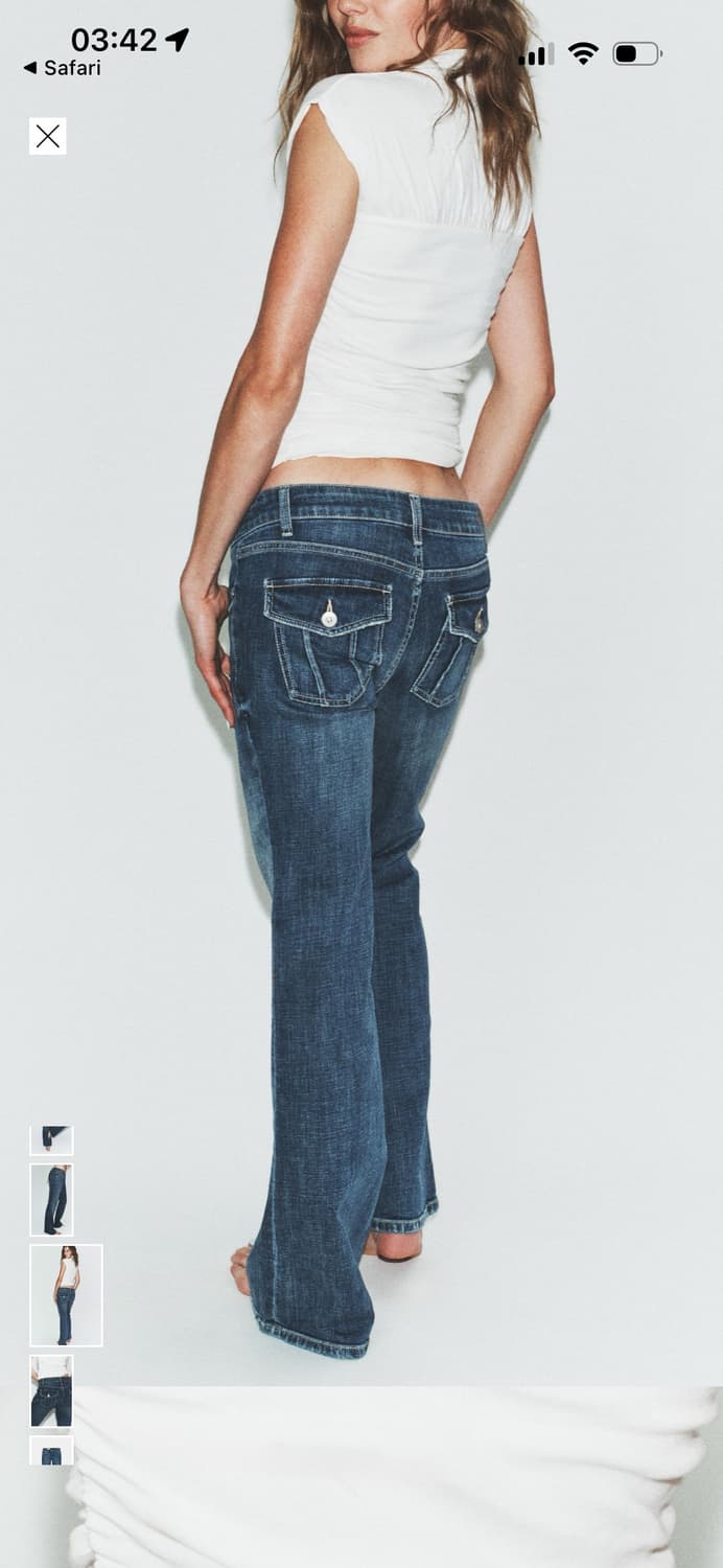 자라 로우라이즈 부츠컷 데님 새상품  상품이미지4