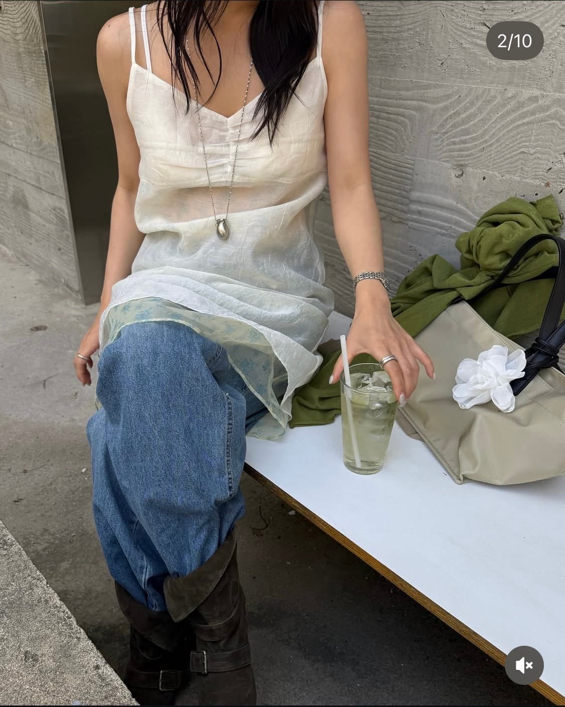 아키텍트 원피스+올리브 가디건 세트 상품이미지2