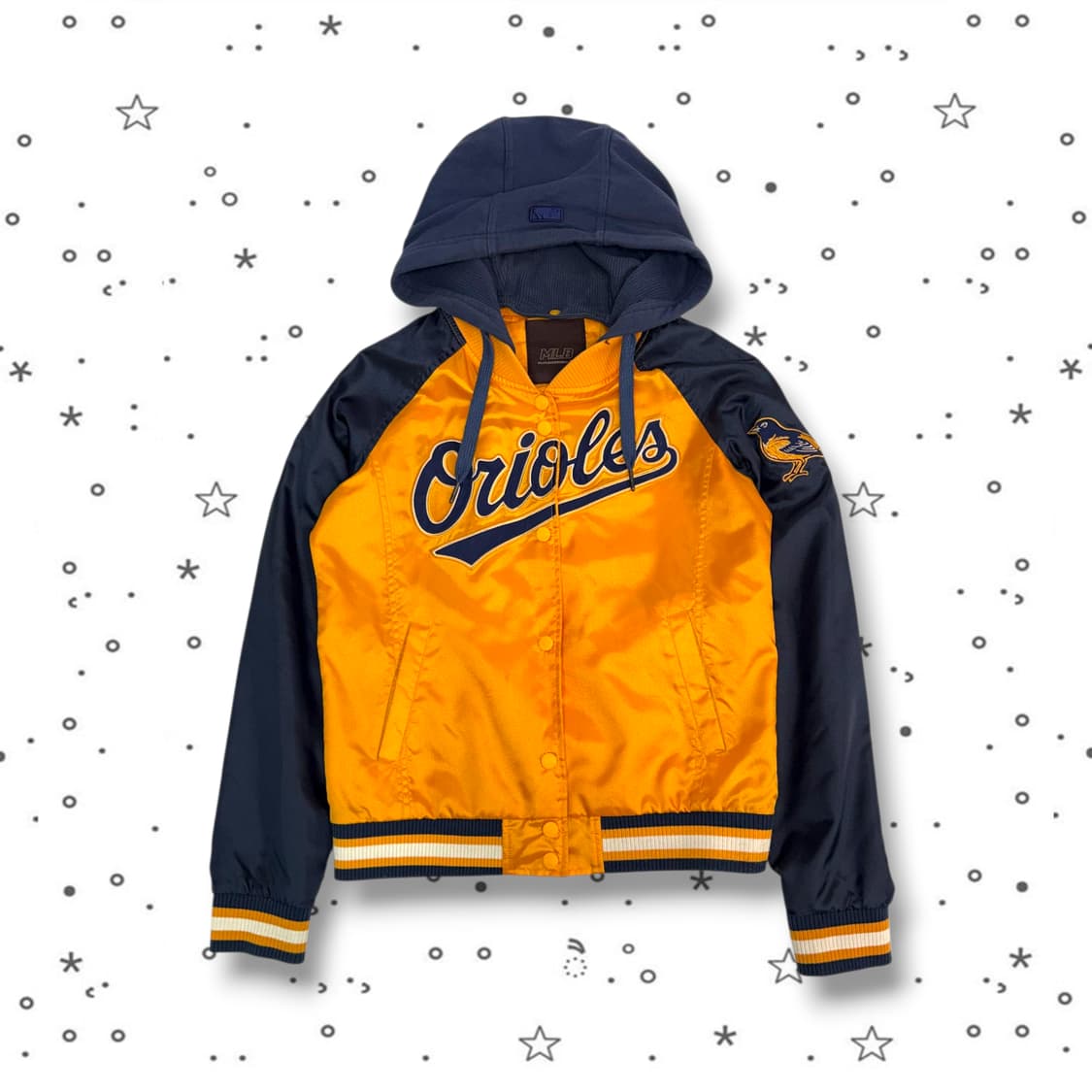 M MLB 엠엘비 오리올스 바시티 봄버 후드 재킷 상품이미지1