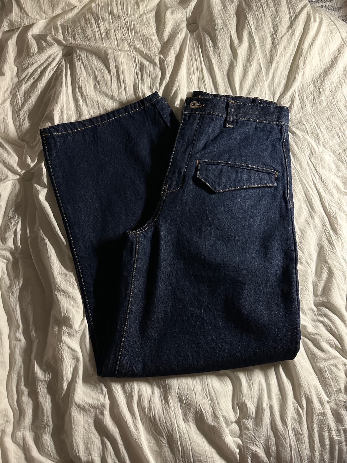 [48] Aieul Curved Jeans_Indigo  상품이미지2