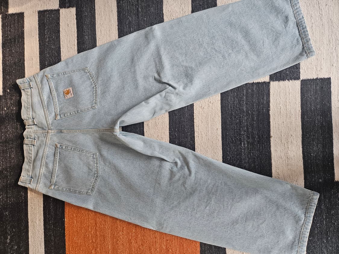 칼하트 WIP 브랜든 팬츠 블루 헤비 스톤 블리치드 M 상품이미지3