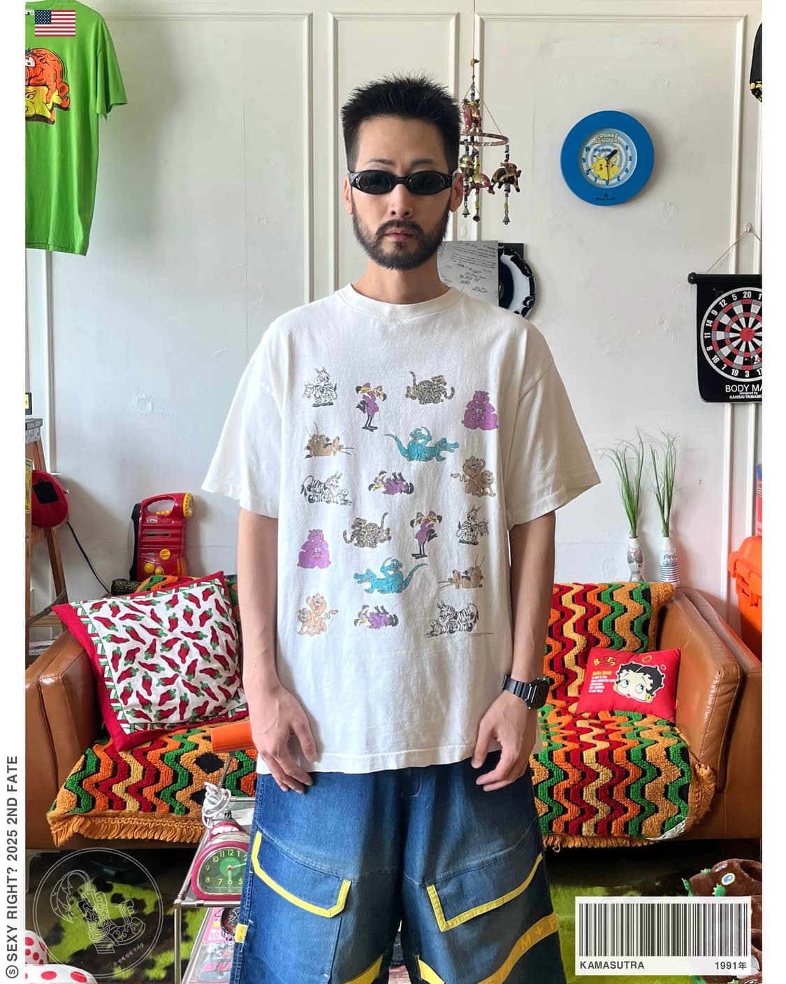1990s Kamasutra USA Vintage 1/2 T-Shirt 상품이미지1