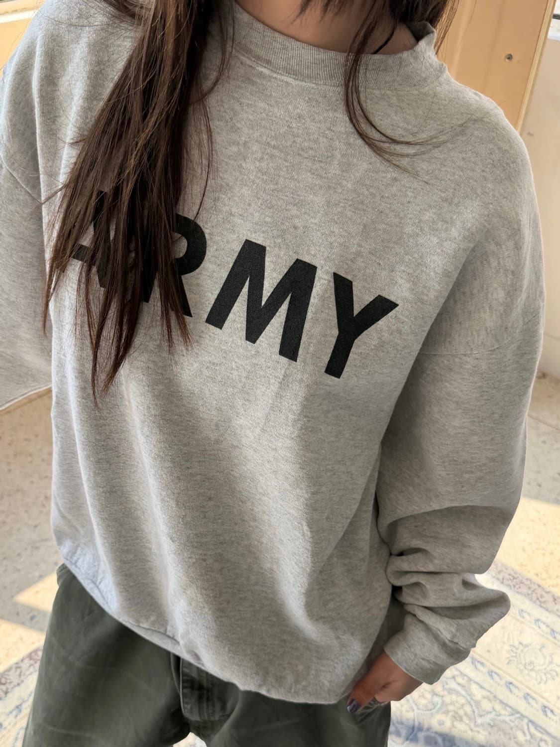 밀리터리 ARMY 맨투맨 그레이 상품이미지2
