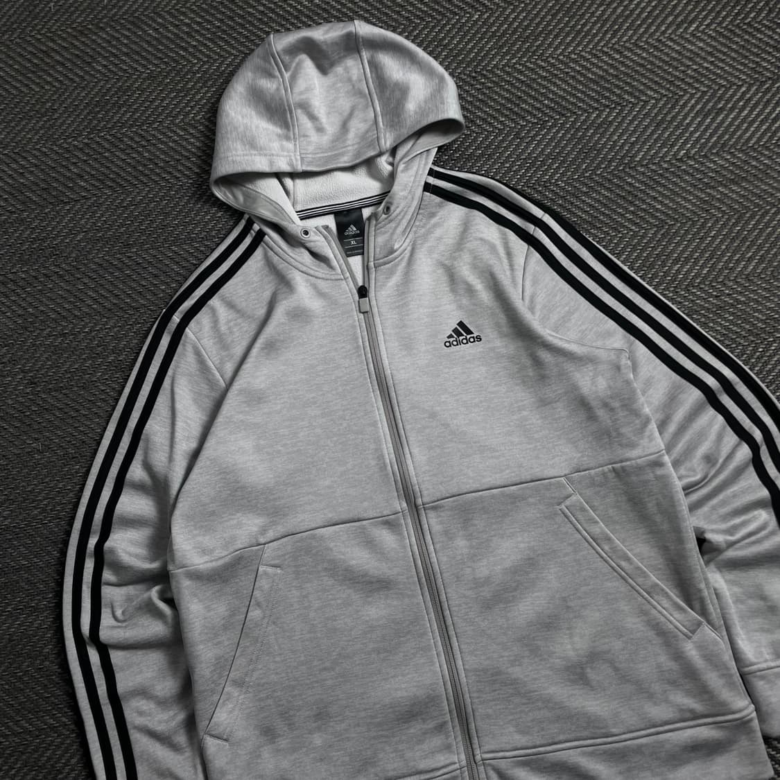 아디다스 에센셜 사이드 라인 그레이 트랙 후드집업y 4137 상품이미지1