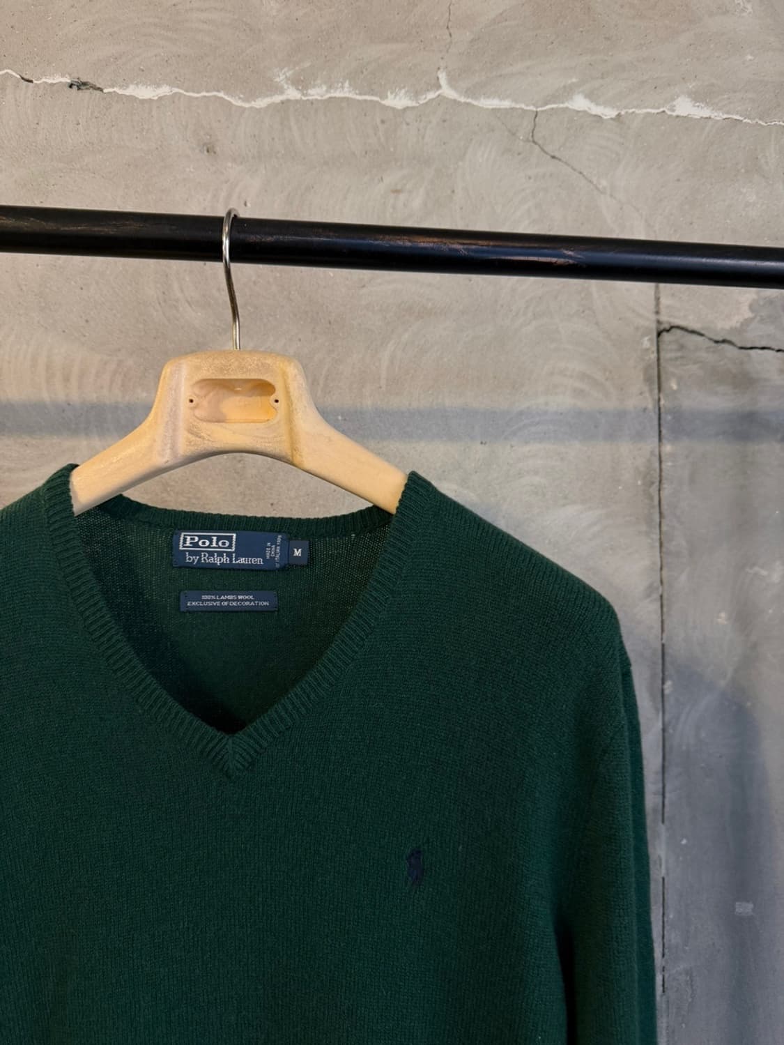 폴로 랄프로렌 램스울 브이넥 니트 100 상품이미지4