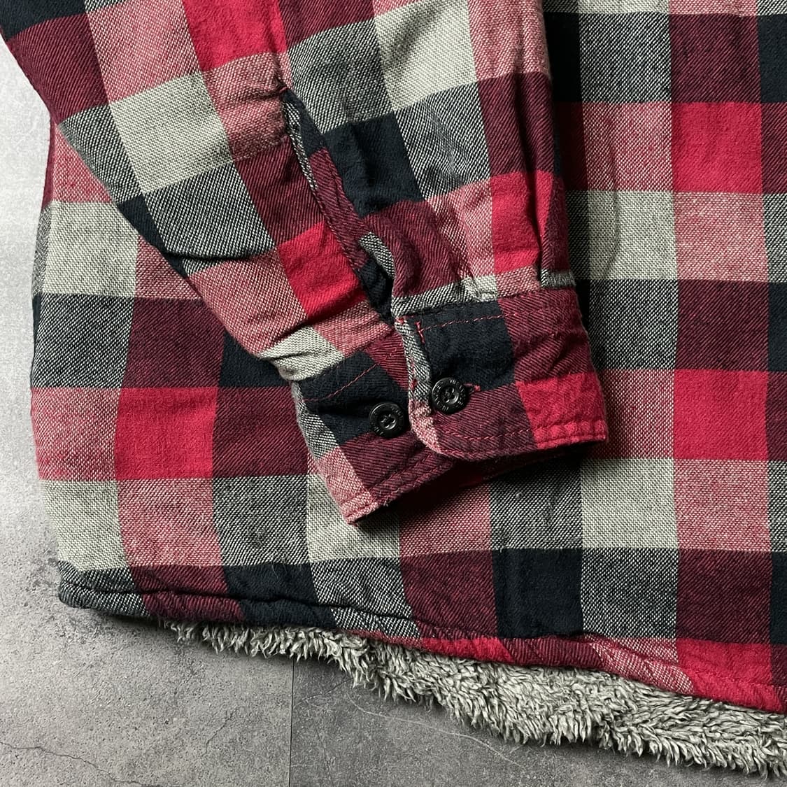 WRANGLER 랭글러 빈티지 셰르파안감 체크 플란넬 체크자켓 상품이미지6