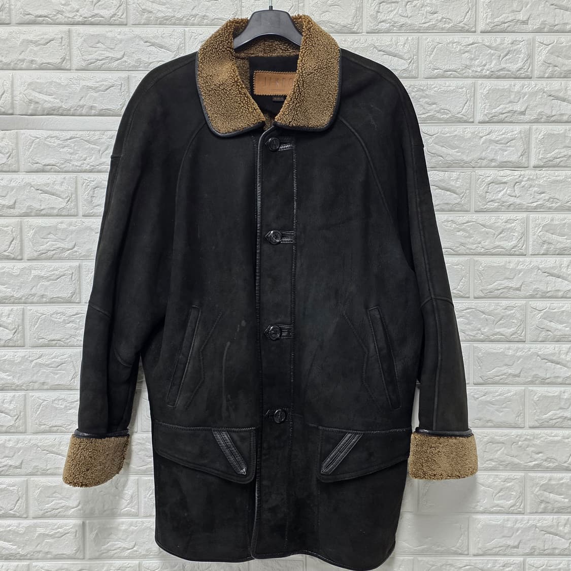 택포) 진도 양가죽 무스탕 코트 L 상품이미지1