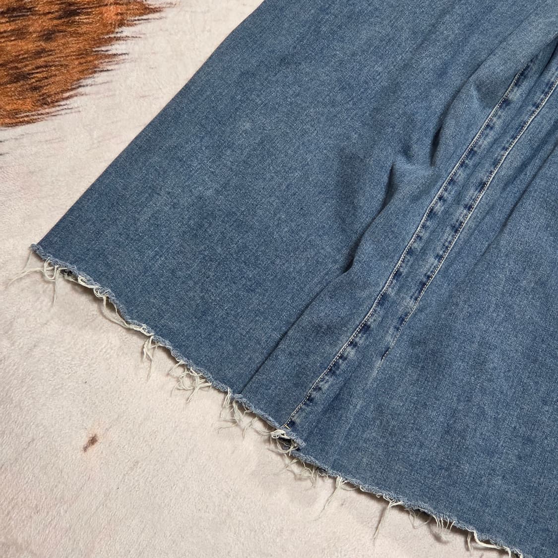 빈티지 중청 오버 와이드 데님 팬츠 상품이미지6