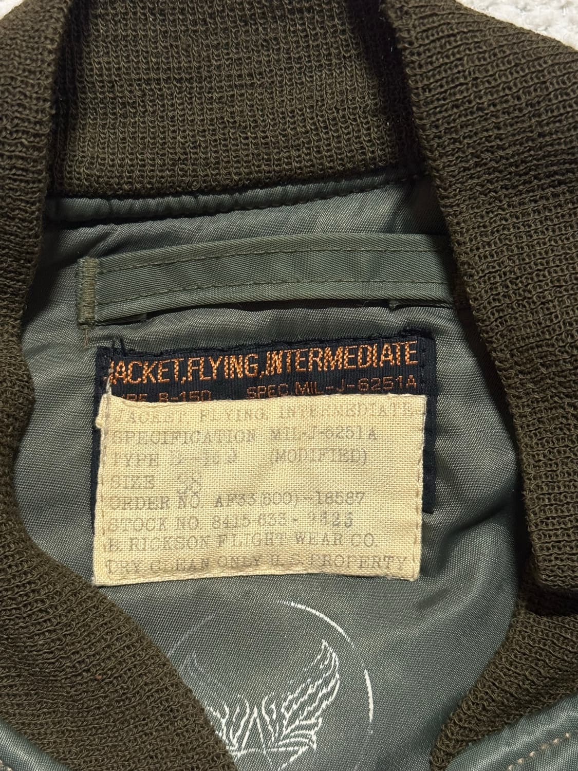 버즈릭슨 Buzz Rickson’s MA-1 38사이즈 상품이미지7