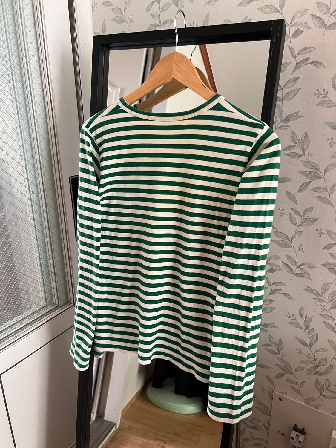 꼼데가르송 플레이 그린 스트라이프 긴팔티 상품이미지3