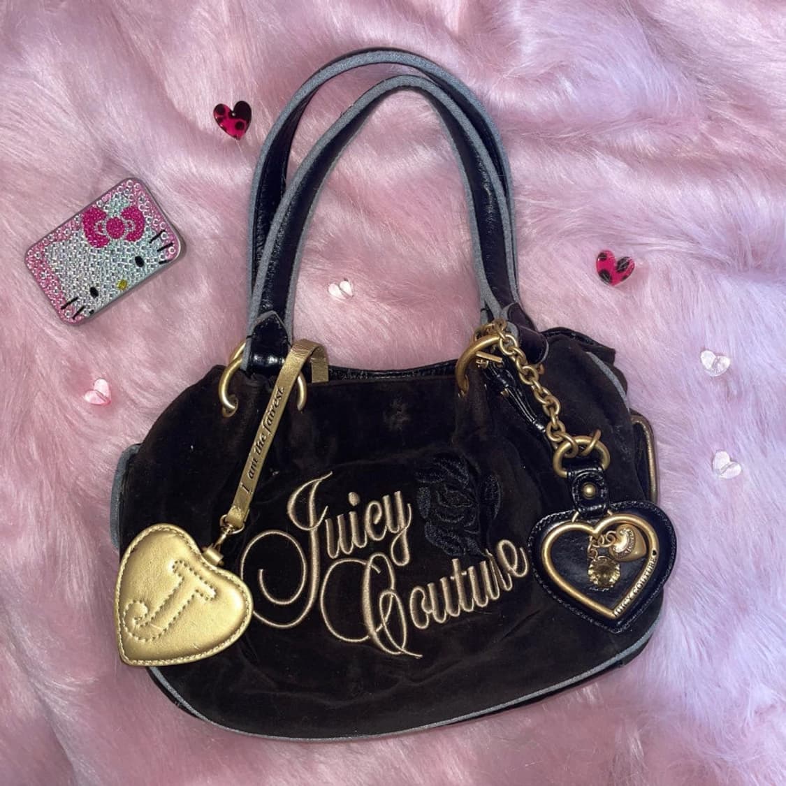 쥬시꾸뛰르 빈티지 브라운 숄더백 상품이미지2