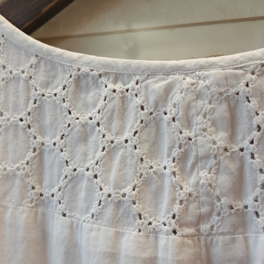 90s 빈티지 블라우스 화이트 프첸치 레이스 원피스 모리걸 42 상품이미지9