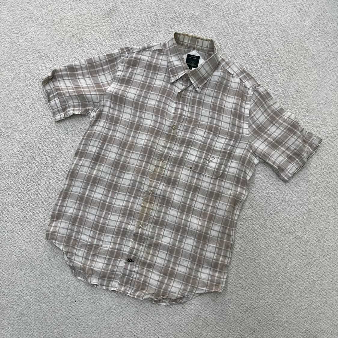 39 헨리코튼 린넨 체크 반팔 셔츠 0409M 상품이미지1