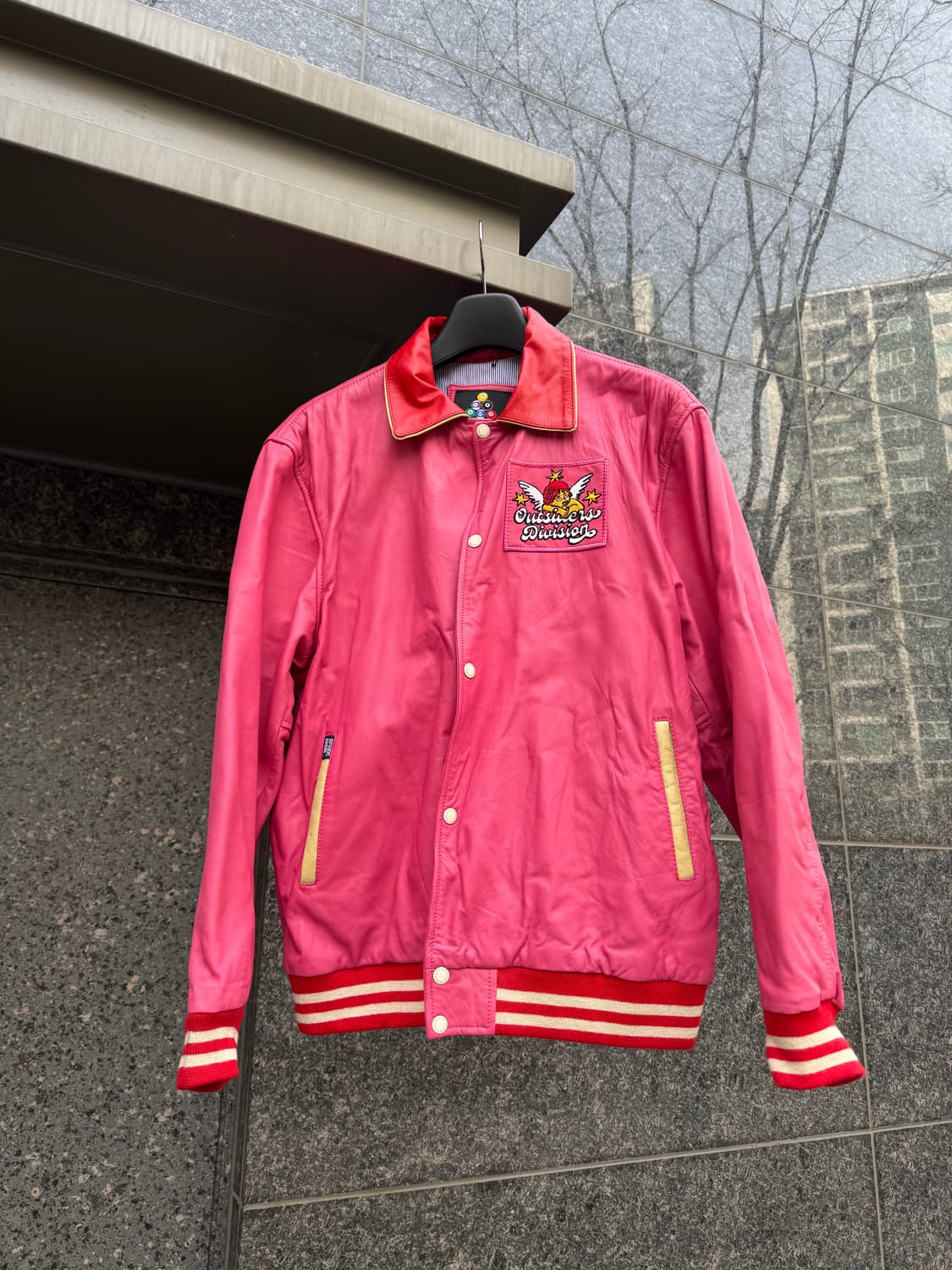 아웃사이더스 디비젼 핑크 레더 자켓 상품이미지1