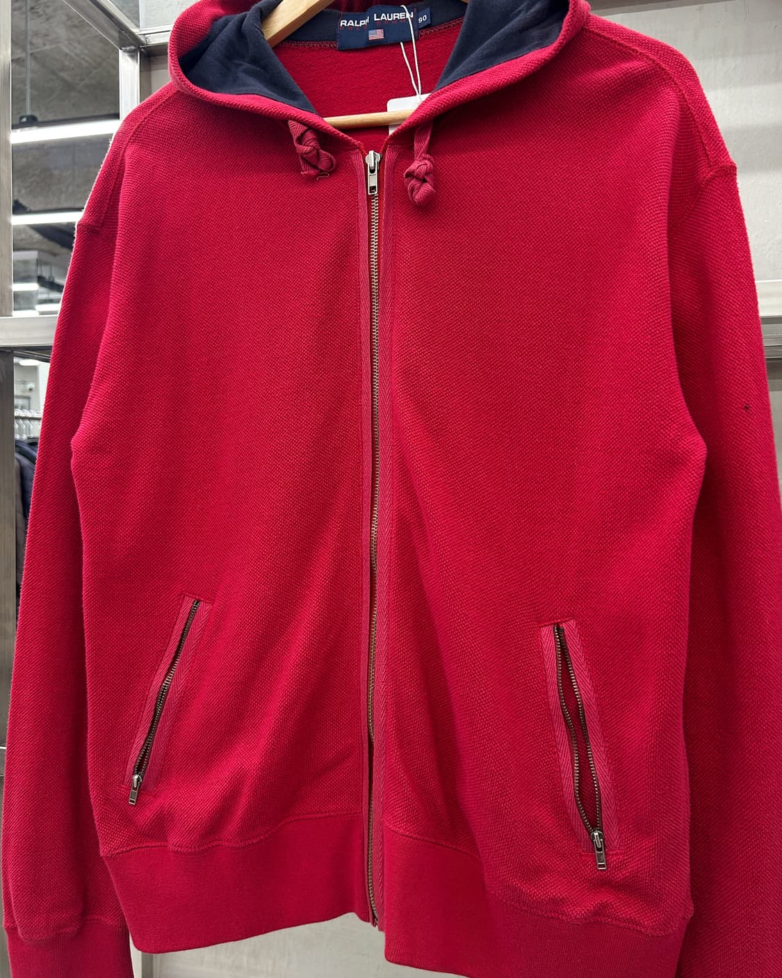 폴로 스포츠 90s 백로고 코튼  니트 후드집업 상품이미지5