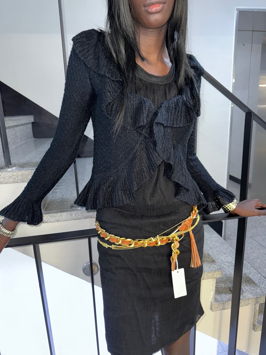 ruffle knit cardigan 상품이미지1