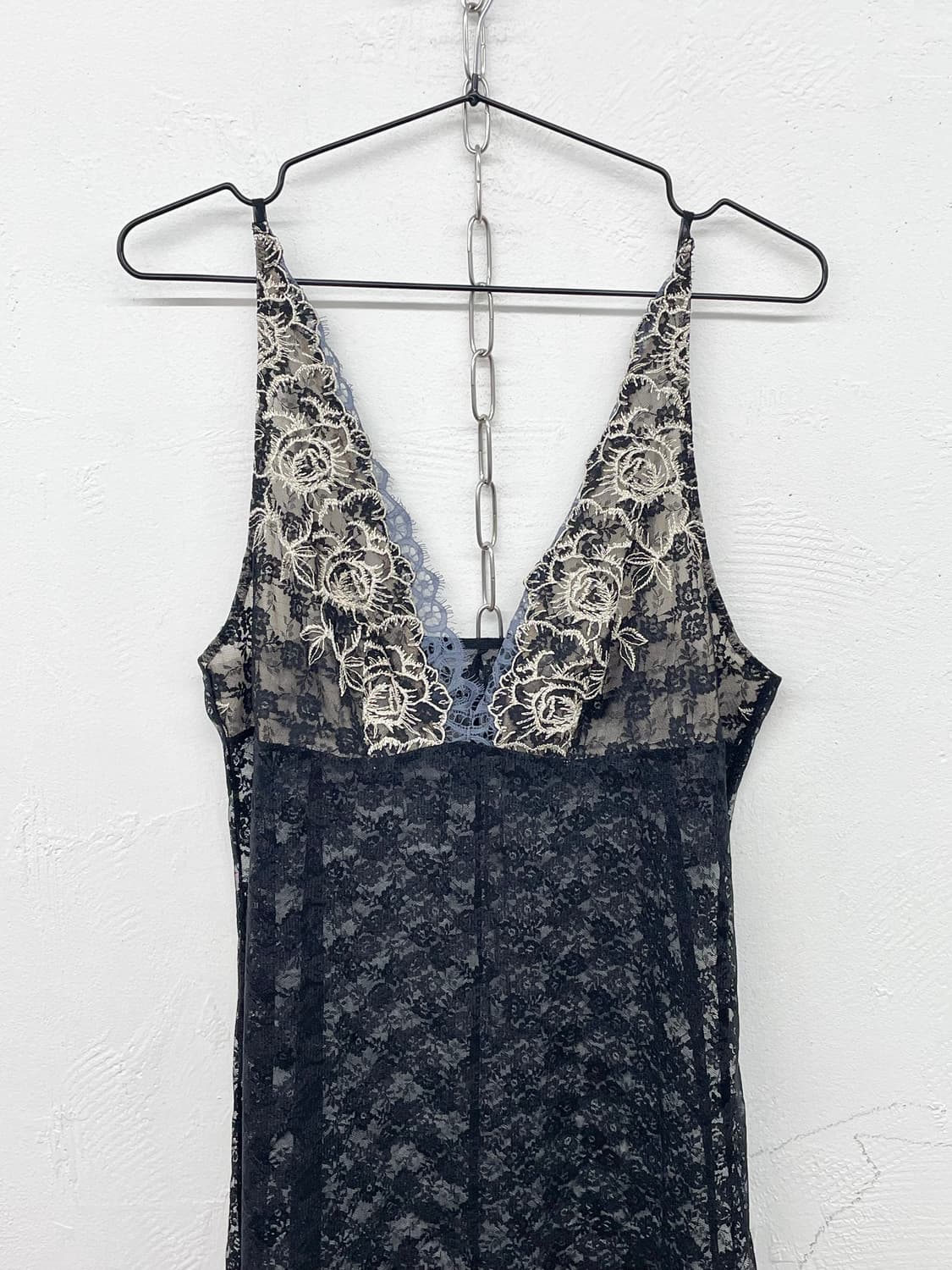 레이스 자수 디테일 슬립 상품이미지5