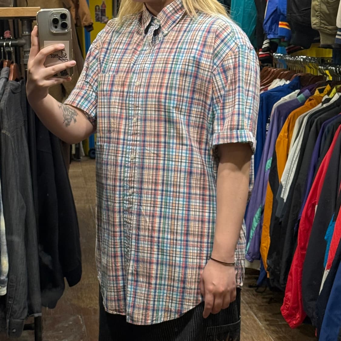 [HI] 폴로 랄프로렌 반팔 셔츠 체크 레인보우 상품이미지3